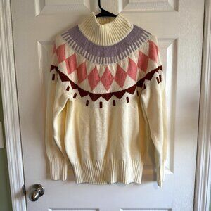 Free Assembly Women's Fair Isle Sweater Size Medium